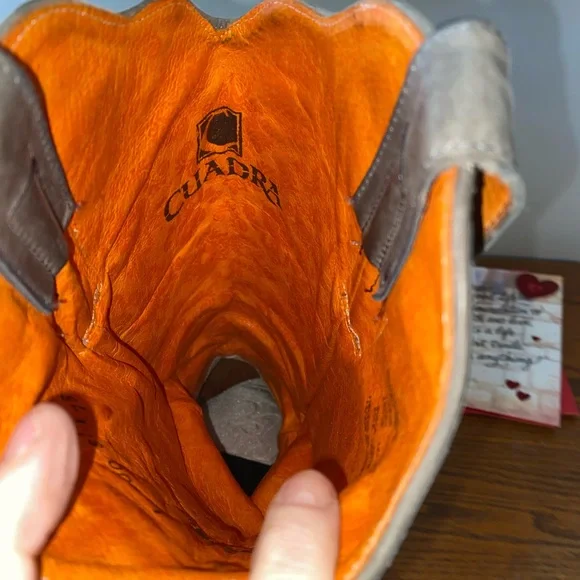 Cuadra Gray Suede Studded and Embroidered Handmade Boots with 3in heel Sz 10 - Picture 7 of 8